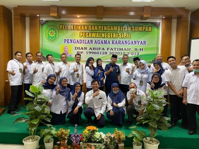 PELANTIKAN CPNS PENGADILAN AGAMA KARANGANYAR MENJADI PNS (PART II)